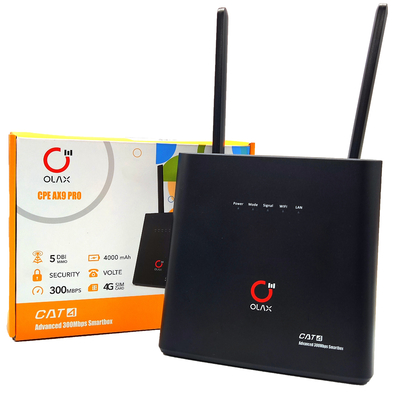 Olax AX9 pro 4g routeurs sans fil Wifi 4000mah LTE Cat4 300mbps avec carte SIM